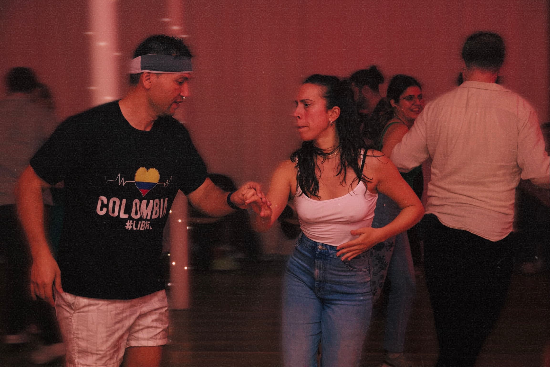 Couple dancing salsa