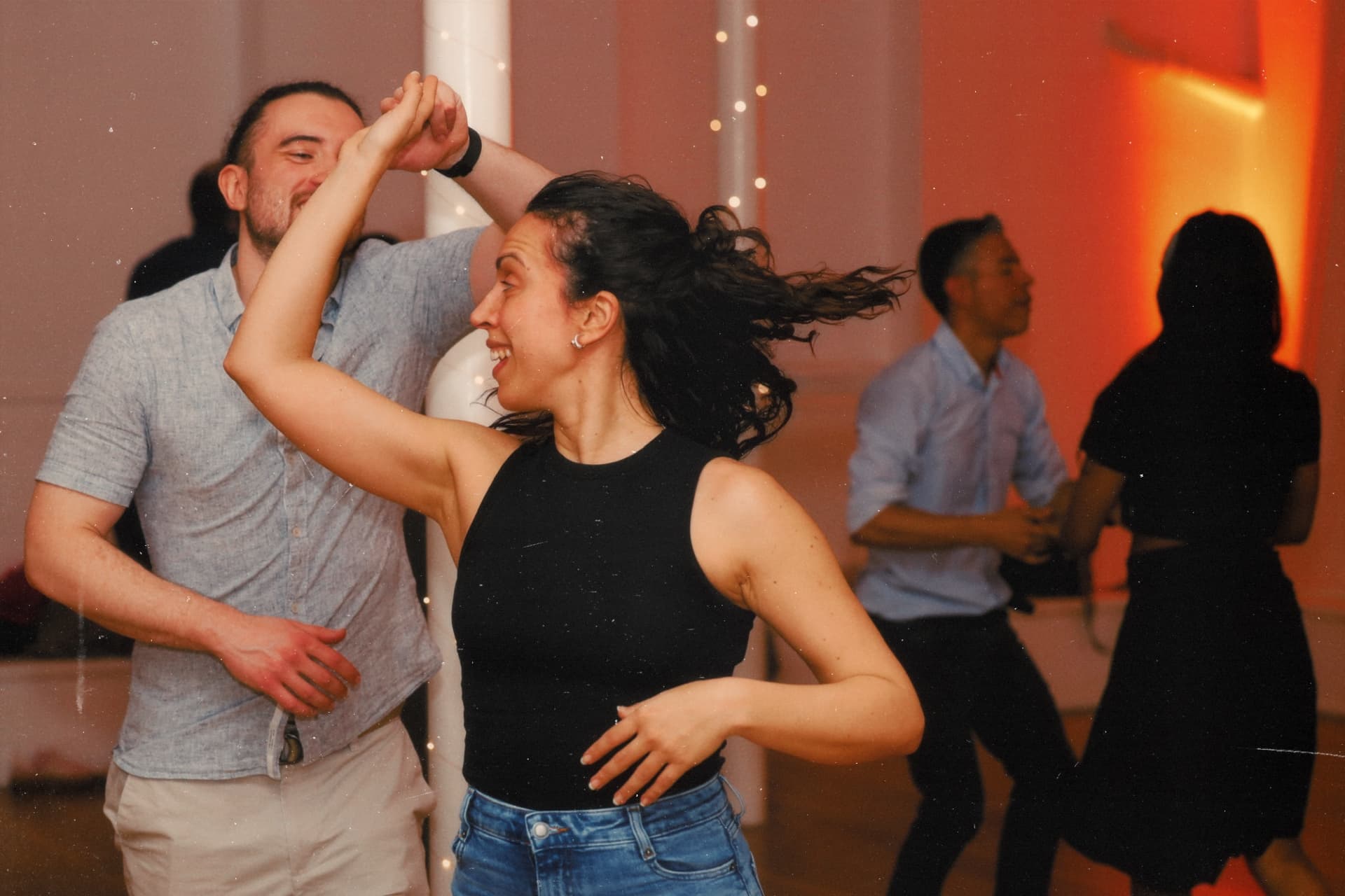 Dancers enjoying salsa at Changó